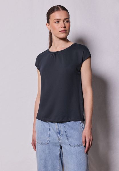 STREET ONE T-Shirt aus elastischem Materialmix günstig online kaufen