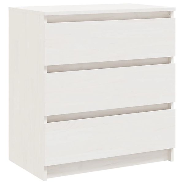 vidaXL Nachttisch Weiß 60x36x64 cm Kiefer Massivholz günstig online kaufen