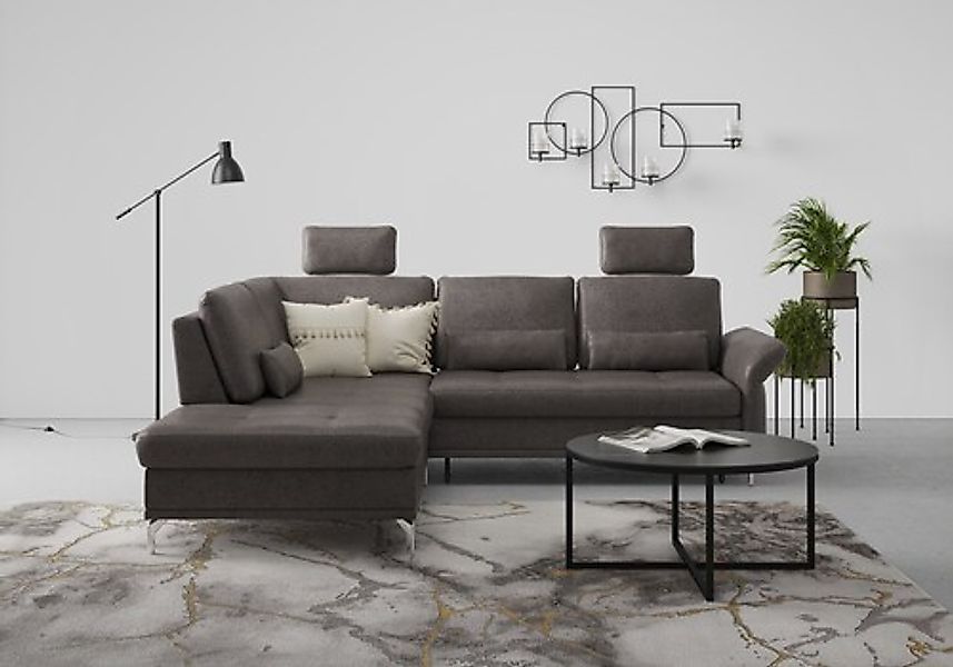 Home affaire Ecksofa »Palm Beach L-Form« Federkern, mit Sitztiefenverstellu günstig online kaufen