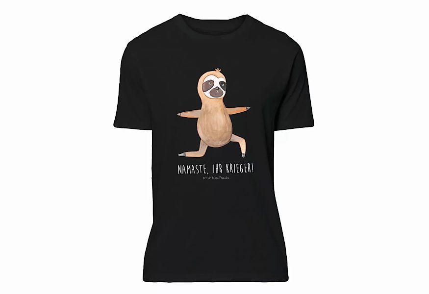 Mr. & Mrs. Panda T-Shirt Faultier Yoga - Schwarz - Geschenk, Nachthemd, Fau günstig online kaufen