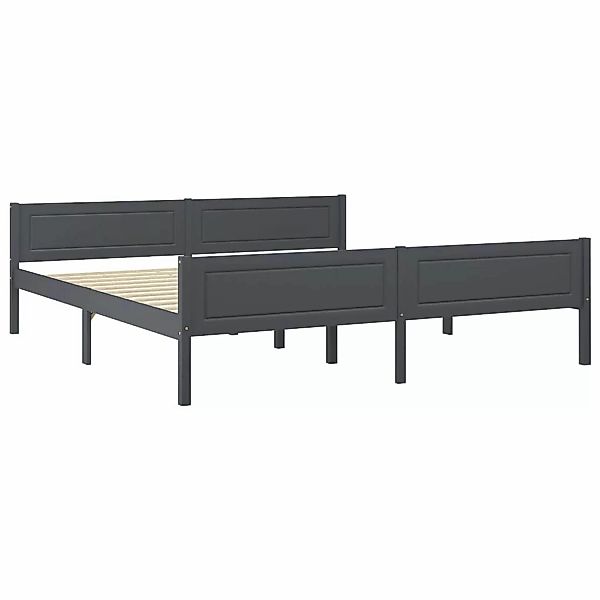 Massivholzbett Kiefer Grau 180x200 Cm günstig online kaufen