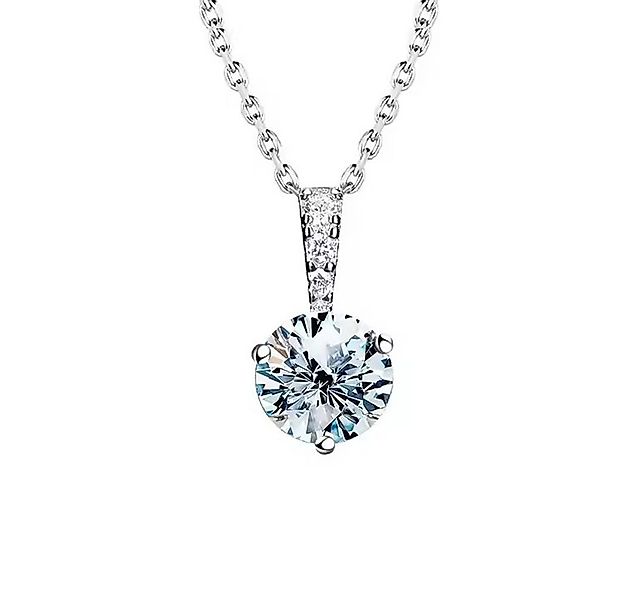 Runde Perlé Kette mit Anhänger elegante Kette mit Moissanite 5mm, 1,0 Ct, 9 günstig online kaufen