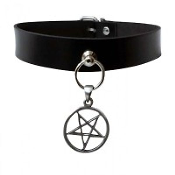 Halsband Choker umgekehrtes Pentagramm günstig online kaufen