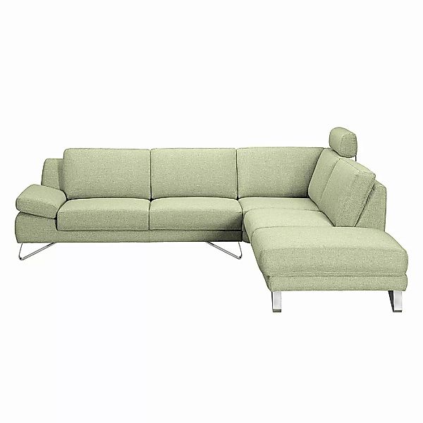 home24 loftscape Ecksofa Silvano I 2,5-Sitzer Grün Webstoff 270x81x232 cm ( günstig online kaufen