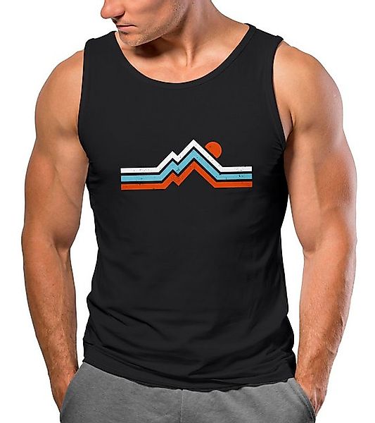 Neverless Tanktop Herren Tank-Top Berge Wandern Bergmotiv Aufdruck Printshi günstig online kaufen