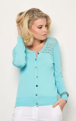 Passioni Cardigan Sommer-Cardigan mit Strickdetails günstig online kaufen