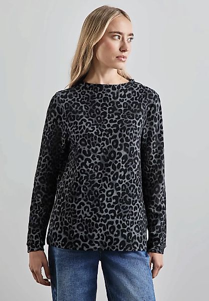 STREET ONE Langarmshirt, im angesagten Leo-Look günstig online kaufen