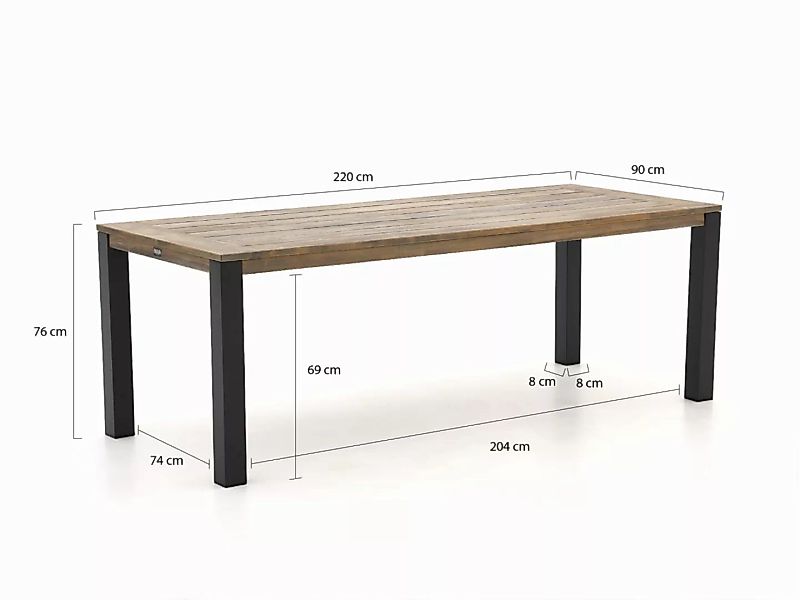ROUGH-S Gartentisch 220x90x76 cm günstig online kaufen