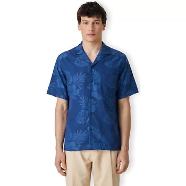Portuguese Flannel  Hemdbluse Island Jaquard Flowers Shirt - Blue günstig online kaufen