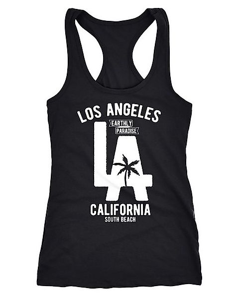 Neverless Tanktop Damen Tank Top Los Angeles California LA Palme Racerback günstig online kaufen