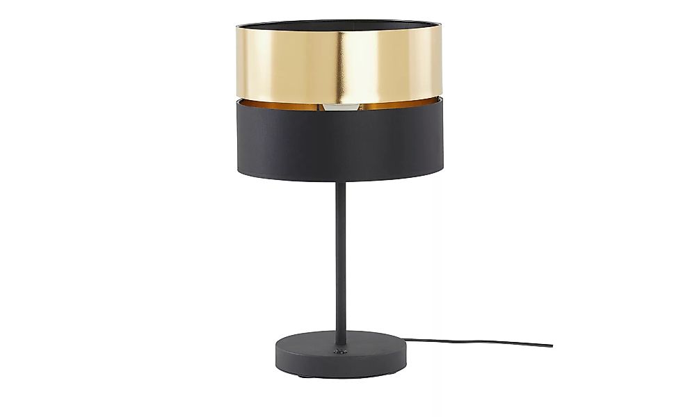 Tischleuchte, 1-flammig, schwarz/gold - schwarz - 30 cm - Lampen & Leuchten günstig online kaufen