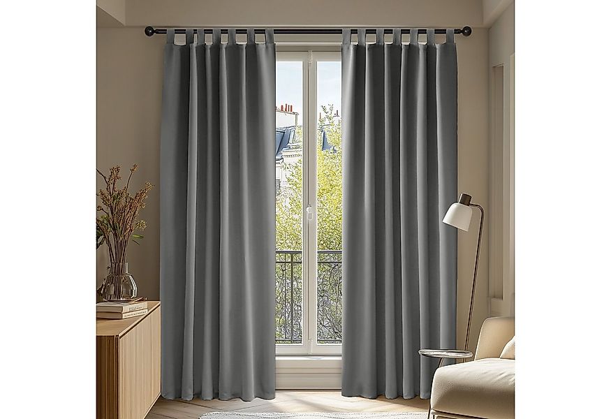 Deconovo Verdunkelungsvorhang 2er Set Blickdicht Schlaufen Verdunkelungsvor günstig online kaufen