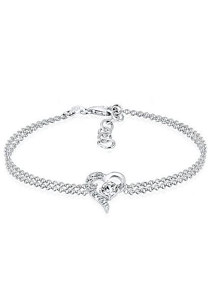Elli Armband Herz Liebe 925 Silber, mit Kristallen von Swarovski® (kein Set günstig online kaufen