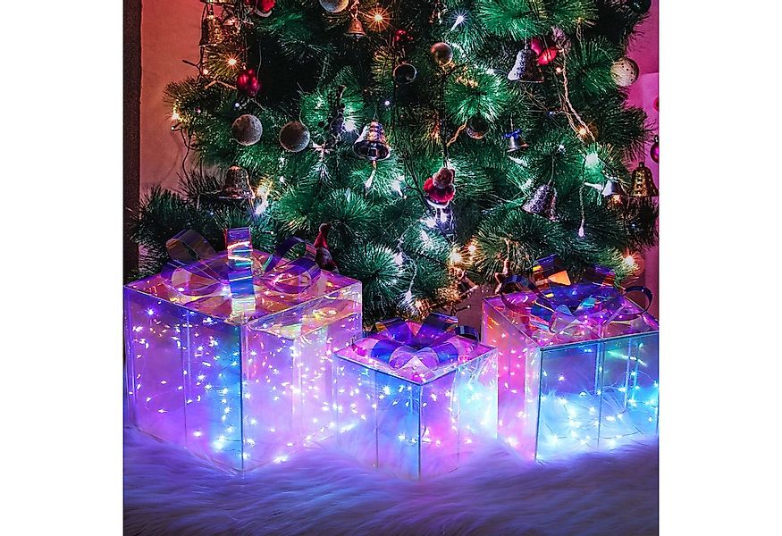 Elegear Weihnachtsfigur LED Geschenkboxen Weihnachten 3er Bunt Weihnachtsde günstig online kaufen