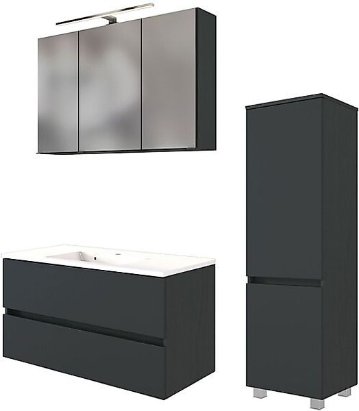welltime Badmöbel-Set »Welltime Möbel Baabe Waschtisch-Set 3tlg. oder 5tlg. günstig online kaufen