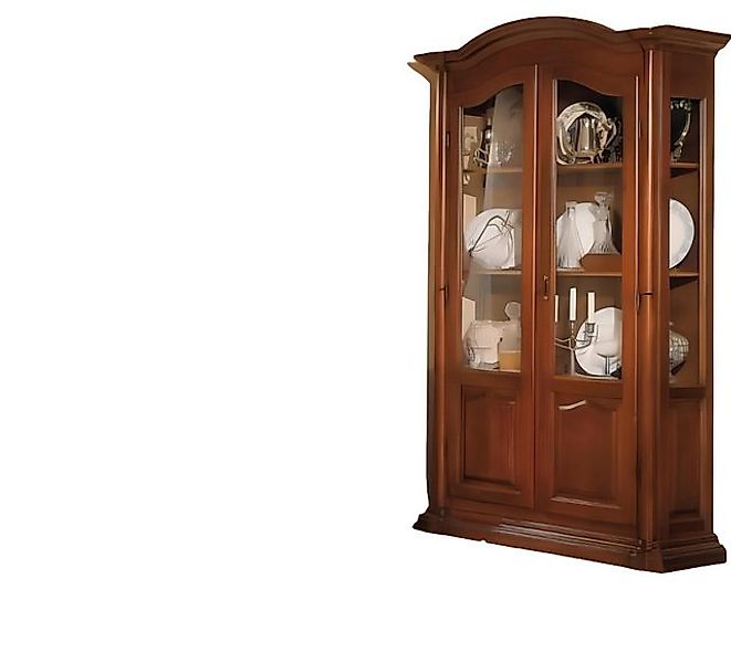 JVmoebel Glasvitrine Vitrine Wohnzimmer Möbel Massive Holz Vitrinen Glas Sc günstig online kaufen