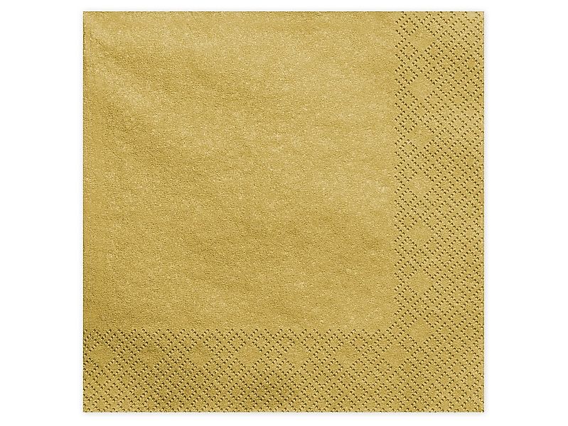 partydeco Hängedekoration Servietten Uni 40x40 cm/ 20St. Gold-Metallic günstig online kaufen