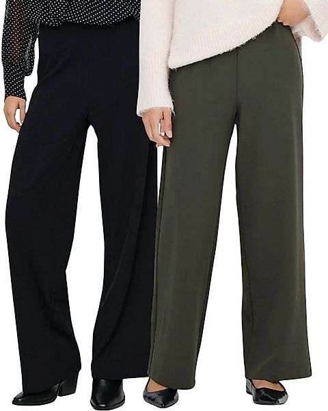 ONLY Schlupfhose (2er-Pack) Mid Waist mit weitem Bein bequem & trendy günstig online kaufen