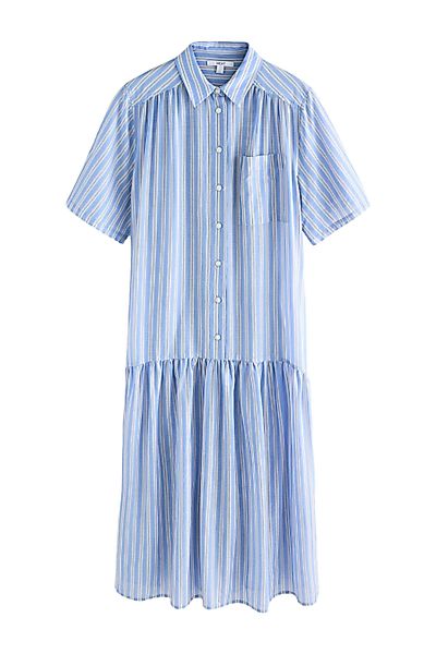 Next Maxikleid Kurzarm-Maxikleid aus Baumwolle mit günstig online kaufen