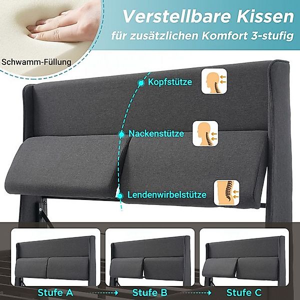 KLAM HOME Polsterbett 140x200 160x200 180x200cm Bettgestell Doppelbett (Bet günstig online kaufen