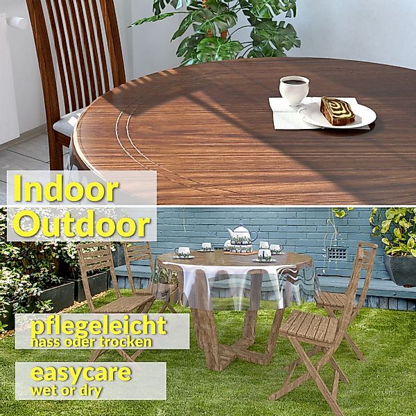 ANRO Tischdecke KLARA abwaschbar Tischfolie transparent günstig online kaufen