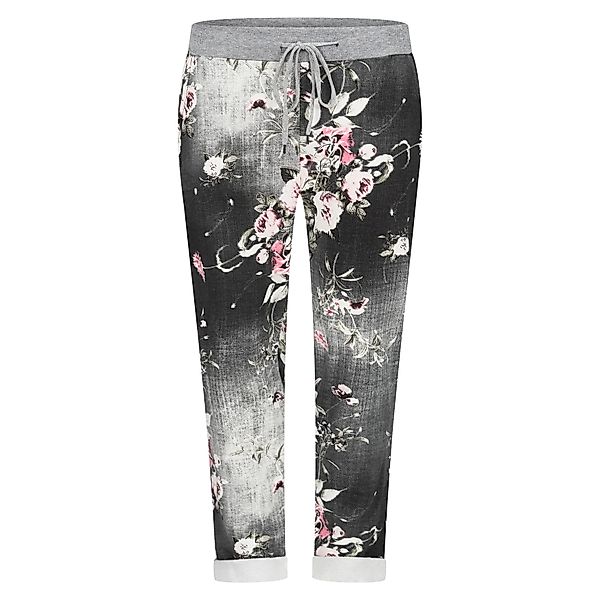 Mississhop Chinohose Damen Hose Blumen Jogginghose Baumwolle gemustert M. 2 günstig online kaufen