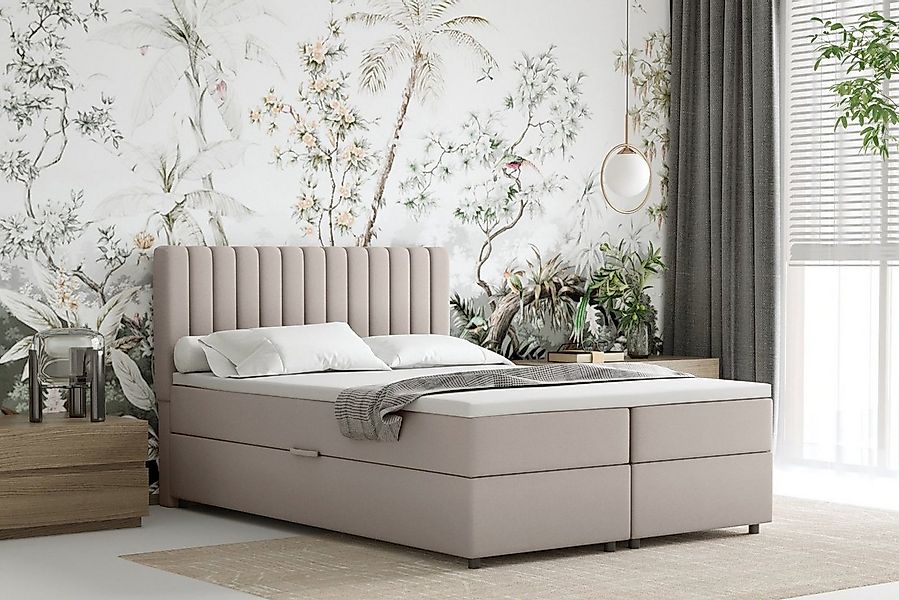 PANDA MÖBEL GmbH Boxbett EVEREST – Komfortables Doppelbett - Kopfteil, zwei günstig online kaufen