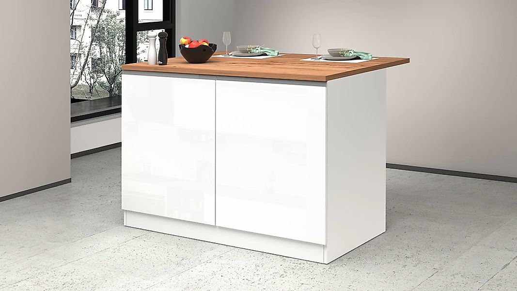 Kochstation Kücheninsel »KS-Sole«, Breite 125 cm, ohne E-Geräte günstig online kaufen