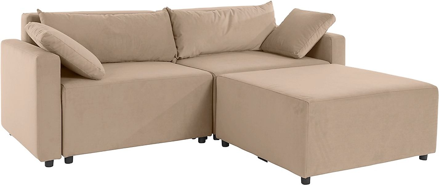 INOSIGN Ecksofa »Marva 3tlg. L-Form«, beide Armlehnelemente ausziehbar für günstig online kaufen