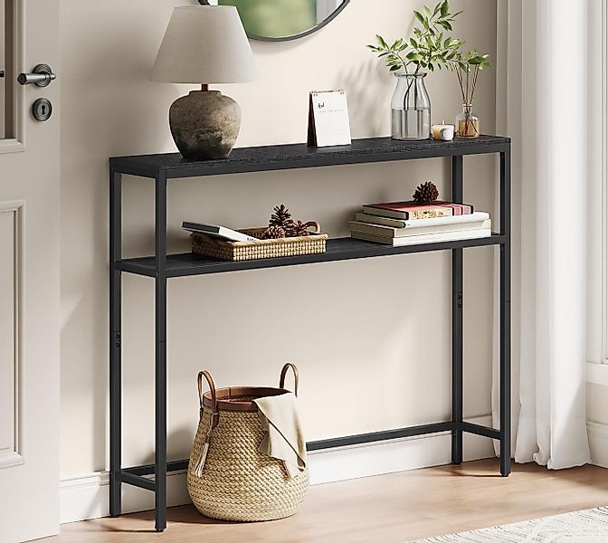 VASAGLE Konsolentisch, Konsolentisch, schmaler Sofatisch mit 2 Ablagen, 20 günstig online kaufen