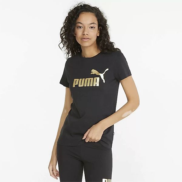 PUMA T-Shirt "Essentials+ Metallic Logo T-Shirt Damen" günstig online kaufen