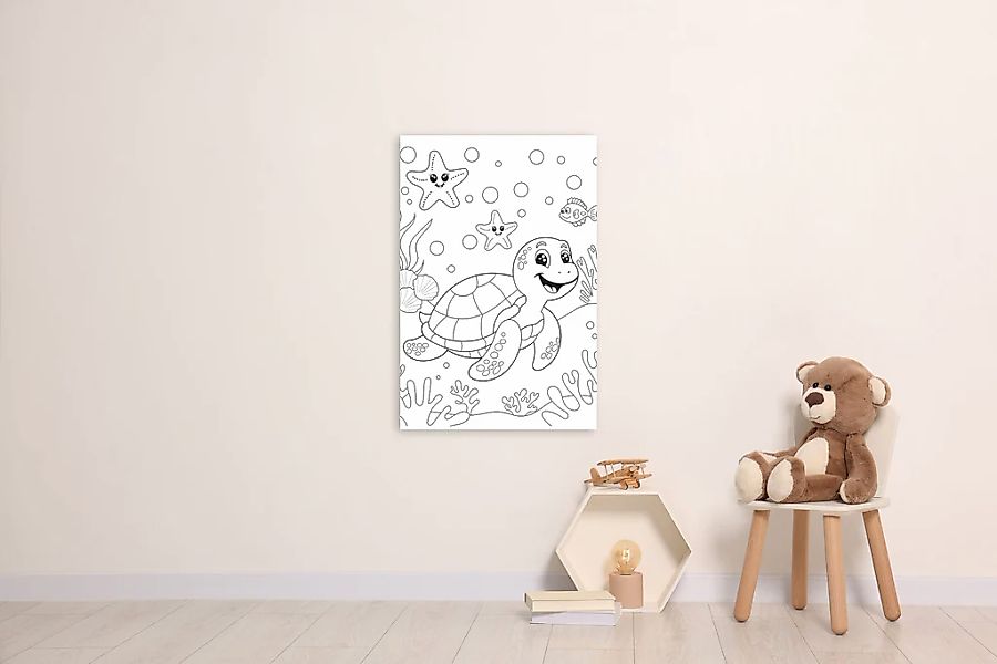 queence Bild "Seesterne und Schildkröte" Blätter  Blätterbilder  Figuren  F günstig online kaufen