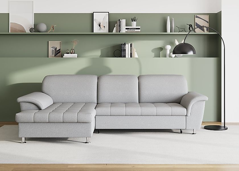 DOMO collection Ecksofa "Franzi Steppung im Sitzbereich B7T/H: 278/162/80 c günstig online kaufen