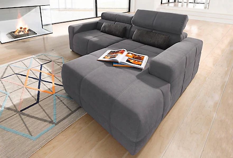 DOMO collection Ecksofa »Brandon B/T: 214/175 cm, belastbar bis 140kg/ Sitz günstig online kaufen