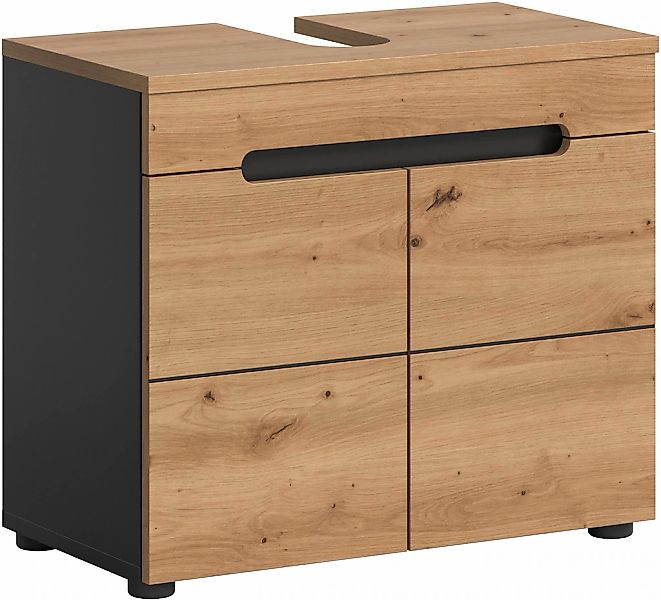 welltime Waschbeckenunterschrank "REHAT, Breite 63 cm, 2 Türen, Einlegebode günstig online kaufen