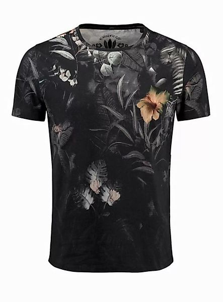 Key Largo T-Shirt Amazonas Hawaii Look Blumenmuster MT00405 Rundhalsauschni günstig online kaufen