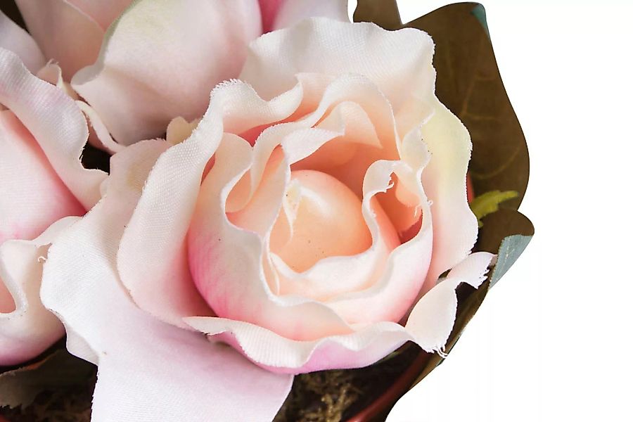 Botanic-Haus Kunstblume "Rosenarrangement groß mit Blättern umwickelt" günstig online kaufen