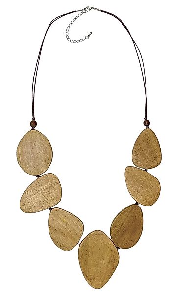 COLLEZIONE ALESSANDRO Lange Kette "Larni" mit großen Holzscheiben in versch günstig online kaufen