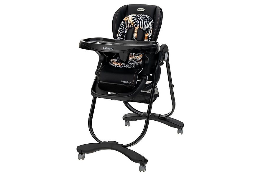 COSTWAY Hochstuhl Babystuhl, klappbar, verstellbar, mit Liegefunktion & Räd günstig online kaufen