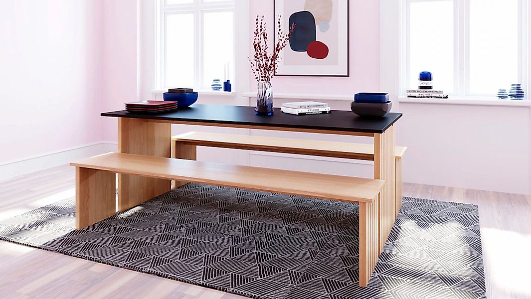 Woodman Esstisch "Stripe" Holzfurnier aus Eiche, FSC-zertifiziert günstig online kaufen