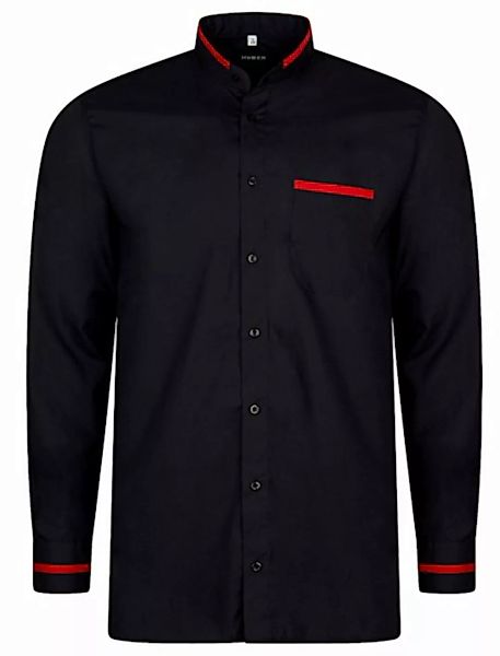 Huber Hemden Langarmhemd HU-0561 Stehkragen, Regular Fit - gerader Schnitt, günstig online kaufen
