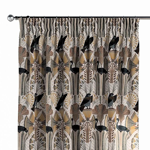 Vorhang mit Kräuselband, beige-braun, Eden (144-25) günstig online kaufen