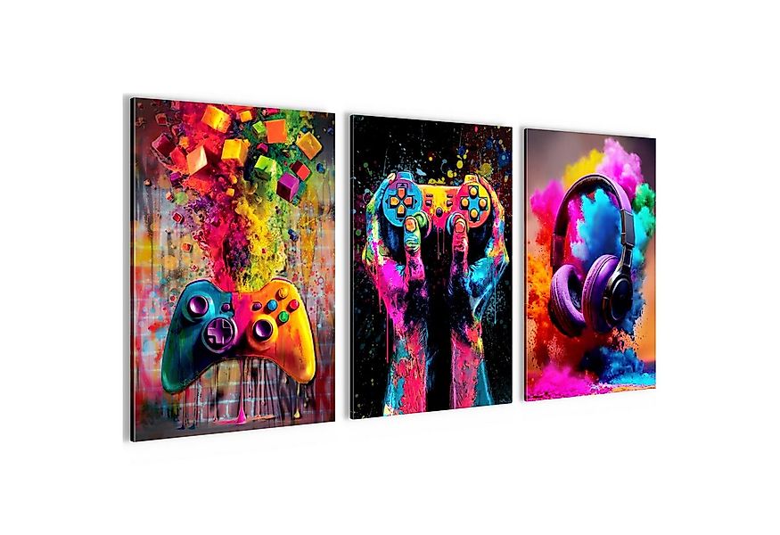 Novart Wandbild Wandbilder Gamer Spielkonsole Jugendzimmer Kinderzimmer, Bu günstig online kaufen