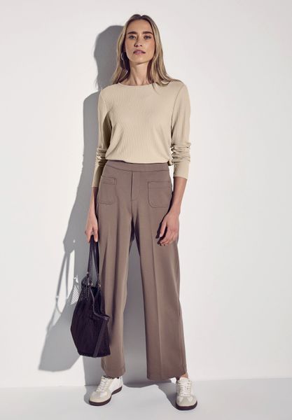 STREET ONE Langarmshirt Shirt mit Rippstruktur günstig online kaufen