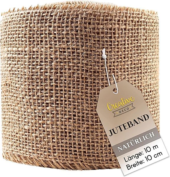 Creative Deco Bastelnaturmaterial Juteband Jute Tischläufer günstig online kaufen