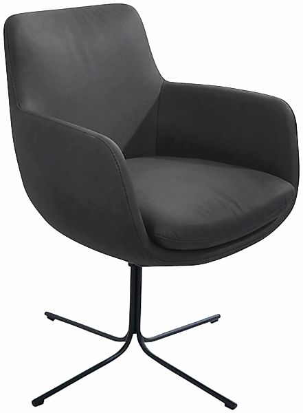 K+W Komfort & Wohnen Drehstuhl "Pego", Microfaser 925, filigranem 4-Fuß-Ges günstig online kaufen