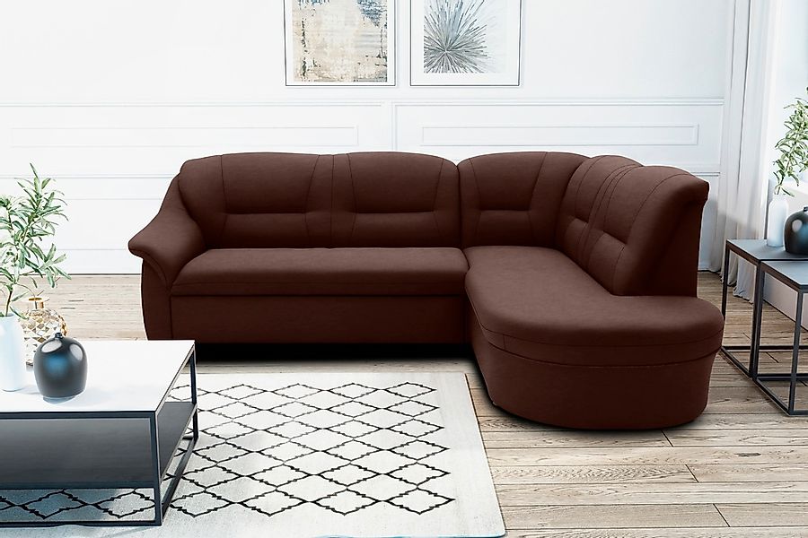 DOMO collection Ecksofa "Faenza für kleine Räume, Stellmaße 232,176cm, komf günstig online kaufen