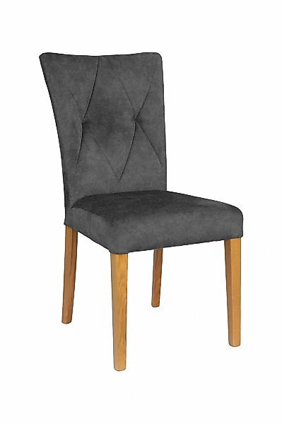 Home affaire 4-Fußstuhl »Diamond«, (Set), 2 St., Samtvelours, Sitz und Ruec günstig online kaufen