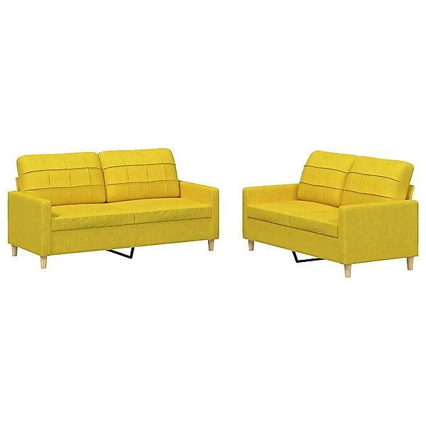 vidaXL Sofa 2-tlg. Sofagarnitur mit Kissen günstig online kaufen