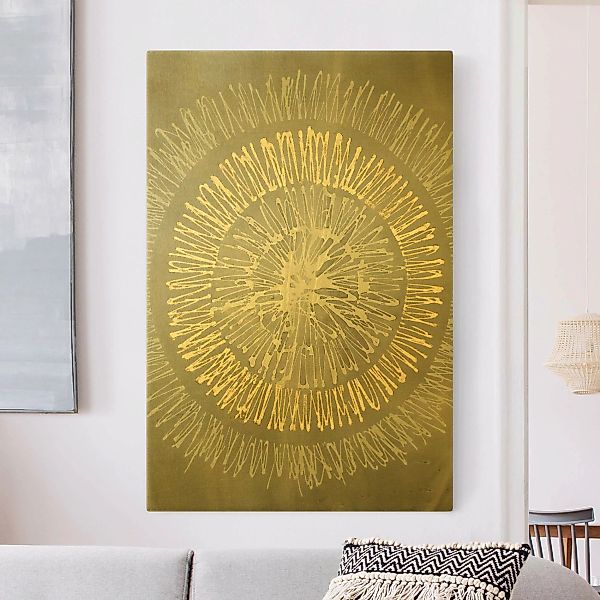 Leinwandbild Gold Polarstern Grau Gold II günstig online kaufen